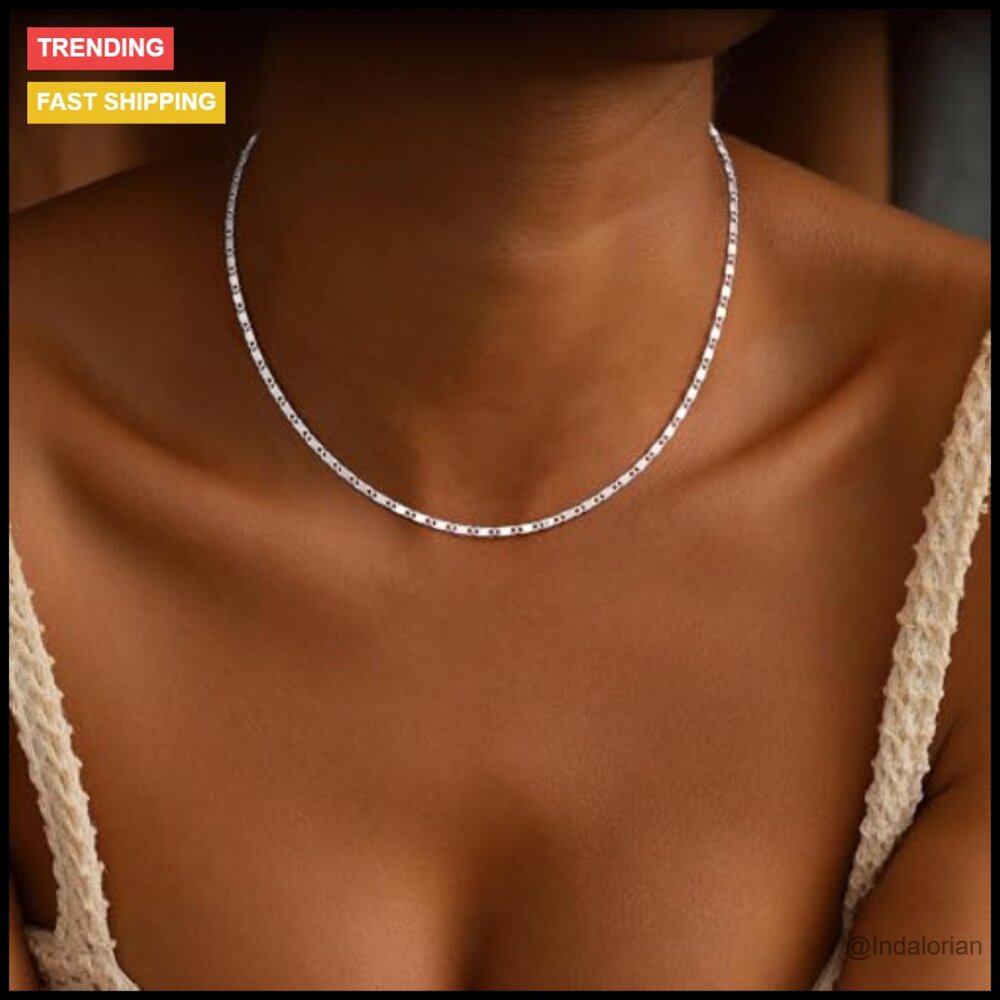 925 Sterling Silver Chain Necklace with Lobster Claw Clasp - Picture 5 of 7